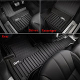Custom-Fit TPE Floor Liners for 2017-2022 Range Rover Velar, All-Weather Coverage for 1st and 2nd Rows, Full Set in Black