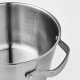 IKEA SENSUELL 5.8 qt Stainless Steel Pot with Lid in Gray